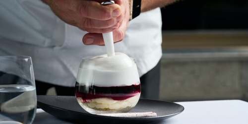 Chef Andreas foam dessert