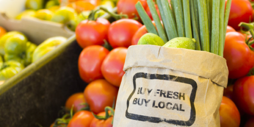 Fresh produce on display