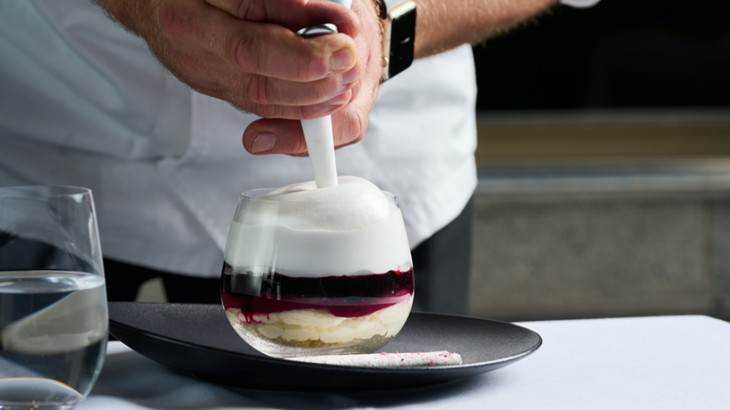 Chef Andreas foam dessert