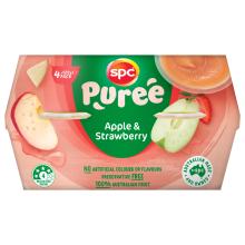 SPC Apple Strawberry Puree 4 x 120g