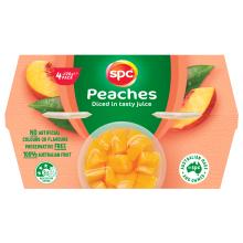 SPC Diced Peaches In Juice 4 x 120g
