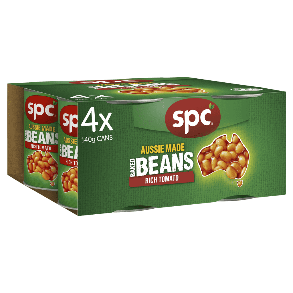 SPC Baked Beans Rich Tomato 4 x 140g SPC Food Solutions