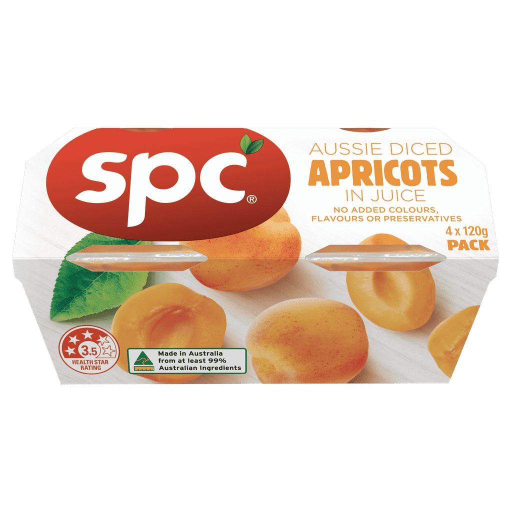 SPC Diced Apricots In Juice 4 x 120g SPC Food Solutions