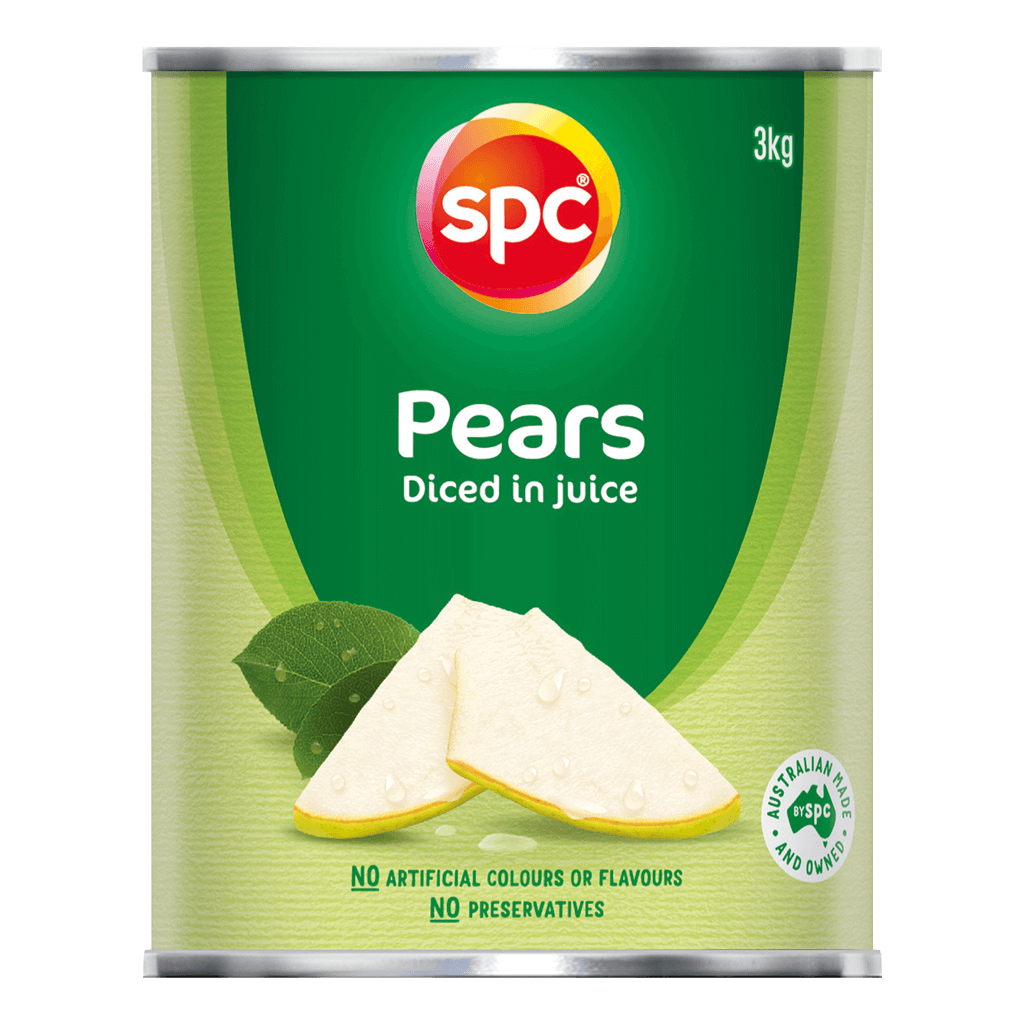 SPC Diced Pears in Juice 3kg product shot