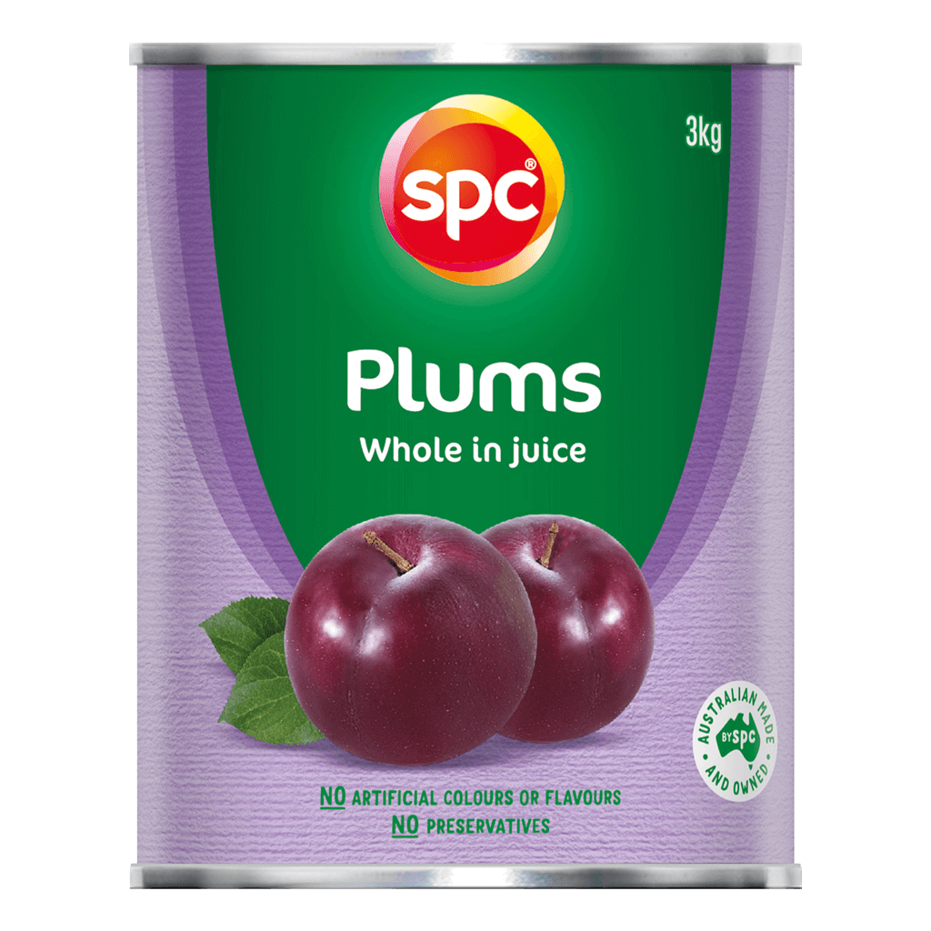 SPC Whole Plums in Juice 3kg product shot