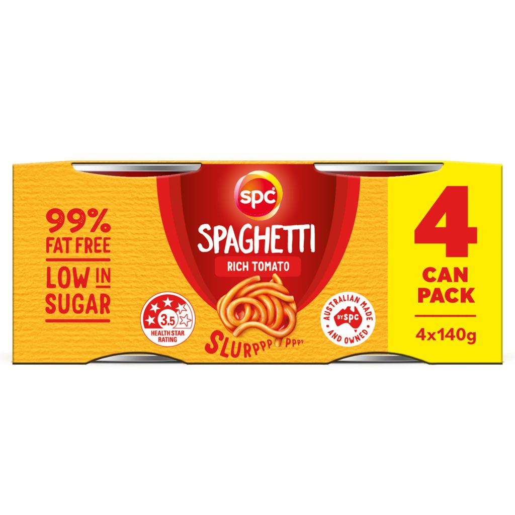 SPC Spaghetti Rich Tomatoes 4 x 140g