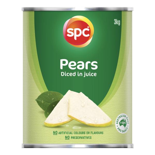 SPC Pears Diced in Juice, 3kg tin