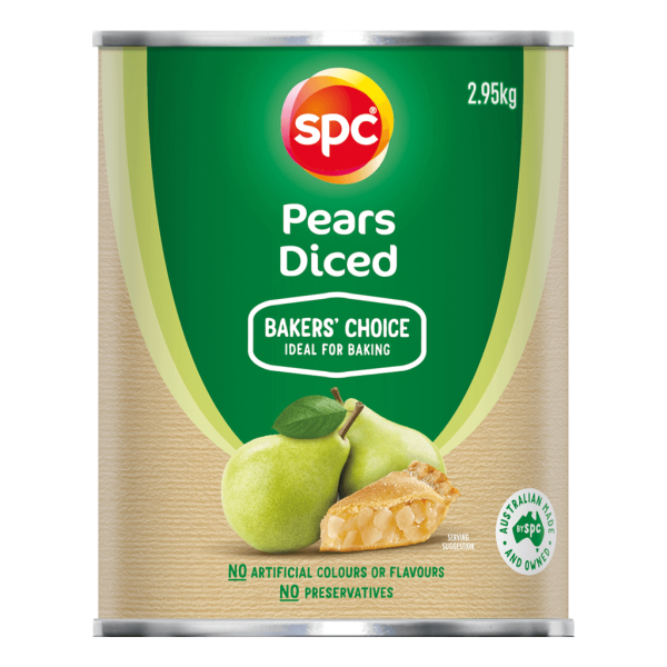 SPC Diced Pears Baker's Choice 2.95kg product shot