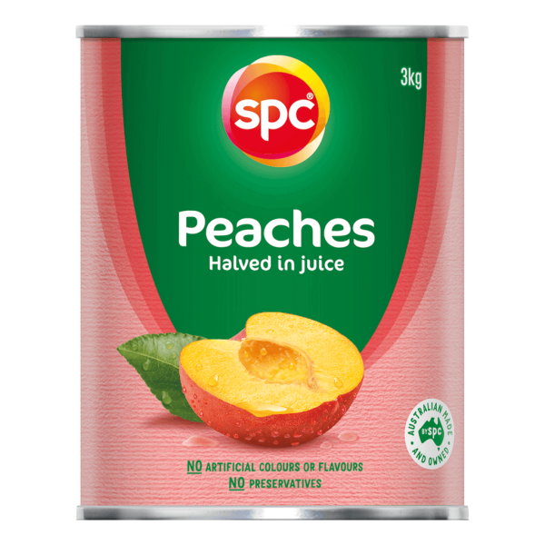 SPC Halved Peaches in Juice 3kg product shot