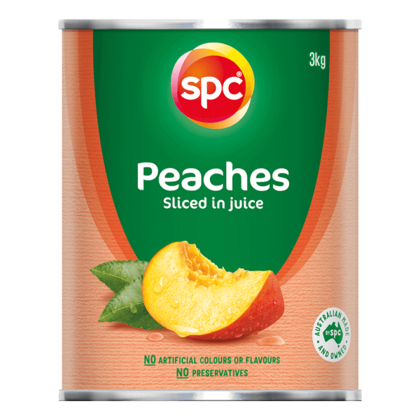 SPC Sliced Peaches in Juice 3kg product shot
