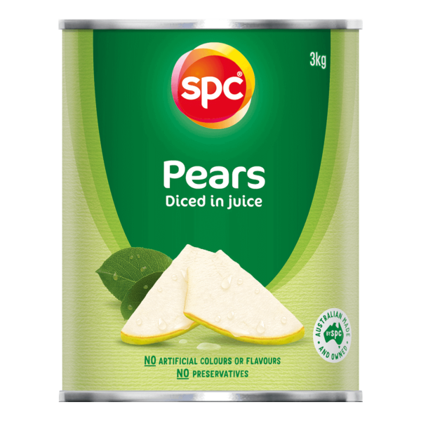 SPC Diced Pears in Juice 3kg product shot