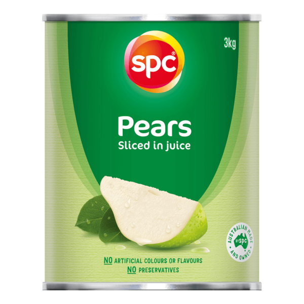 SPC Sliced Pears in Juice 3kg product shot