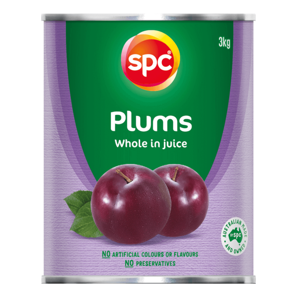 SPC Whole Plums in Juice 3kg product shot