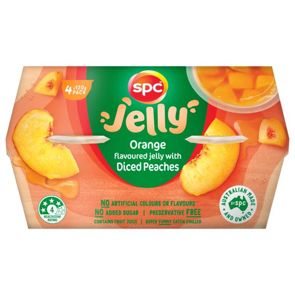 SPC Diced Peaches in Orange Jelly 4 x 120g