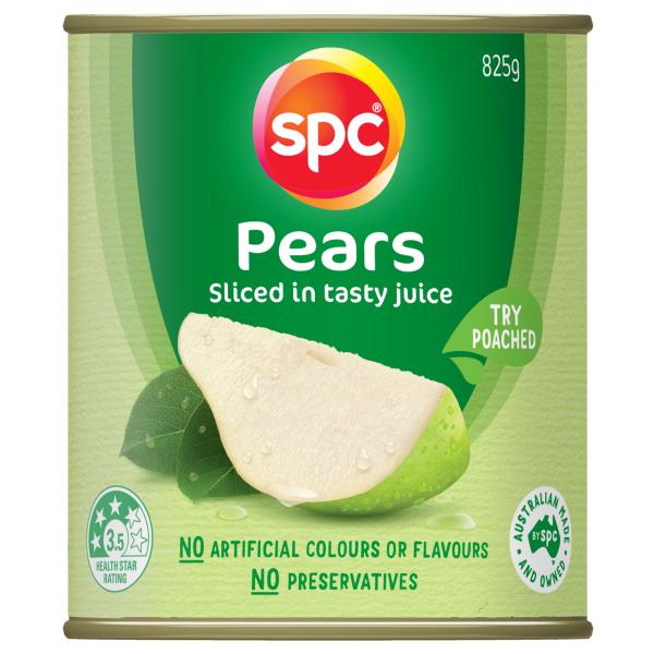 SPC Pears Sliced 825g
